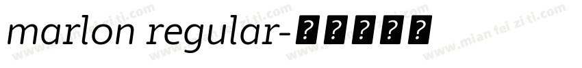 marlon regular字体转换